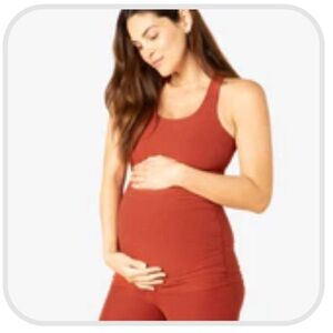 Beyond Yoga Spacedye Grow and Glow Maternity Tank - Orange Heather - Medium